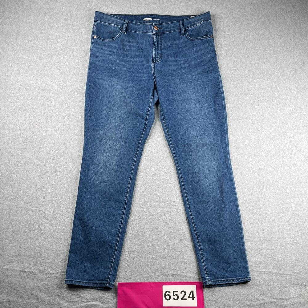 Old Navy Super Skinny Jeans Womens Size 14 Blue Casual Stretch